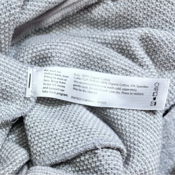 Eileen Fisher Gray Organic Cotton Knit 2 Way Zip Bomber Jacket X - Picture 9 of 13